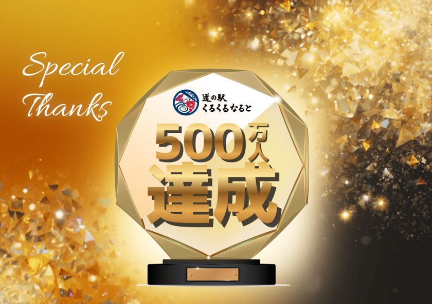 道の駅くるくる なると ご来場者500万人達成!! 「ご来場500万人達成記念・GOGO大感謝祭り」開催