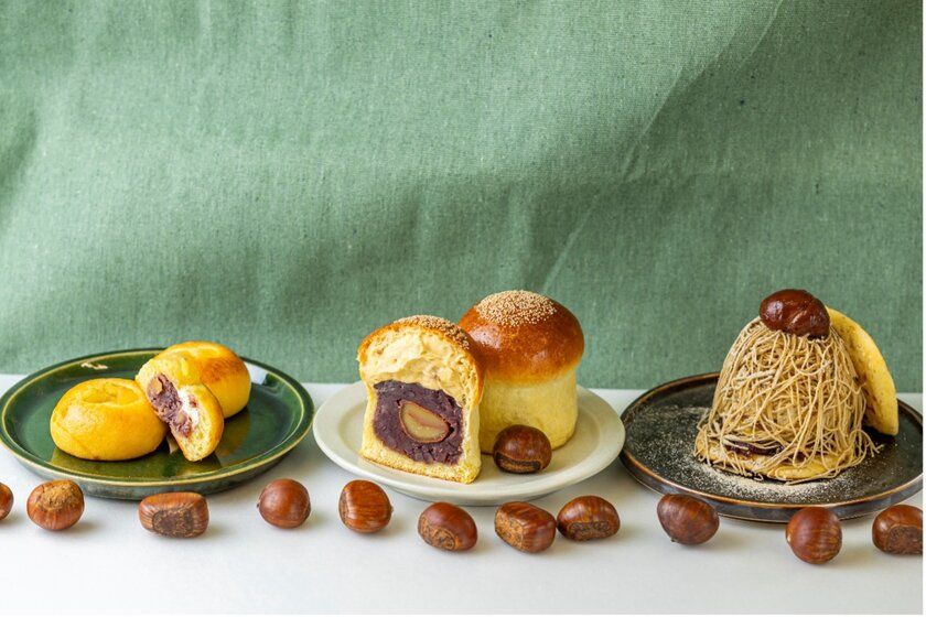 和洋折衷スイーツのあんことバターの専門店「熱海ばたーあん」に 秋がやってくる!栗をまるごと1粒包んだ秋限定の 「熱海ばたーあんパン」が9/5(土)に発売